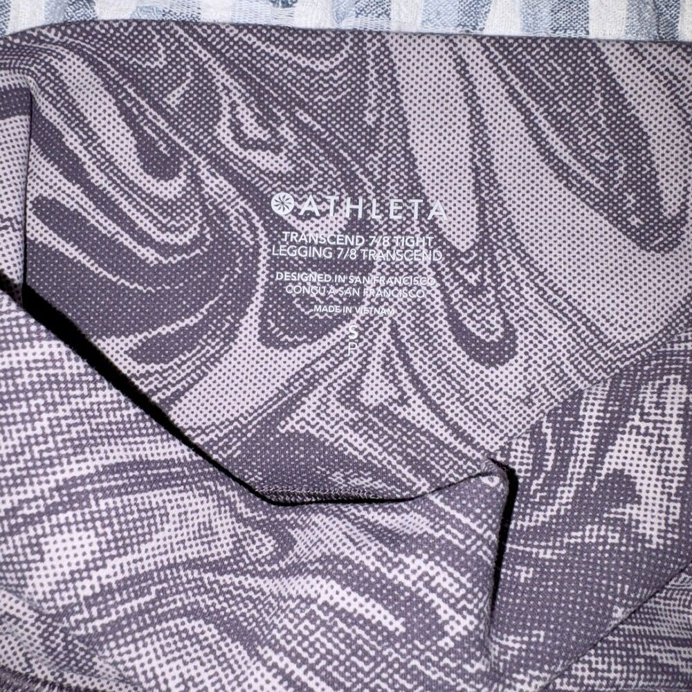 Athleta transcend 7/8 tight abstract print leggings size s